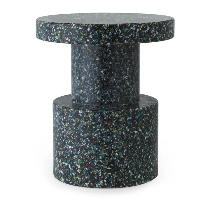 Taboret okrągły Bit - Czarny-multi, Ø36x42 cm - Normann Copenhagen