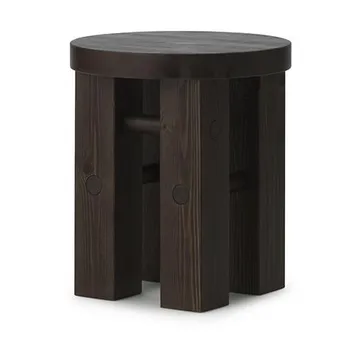 Taboret okrągły Fyr 45 cm - Ciemnobrązowy, Ø40x45 cm - Normann Copenhagen