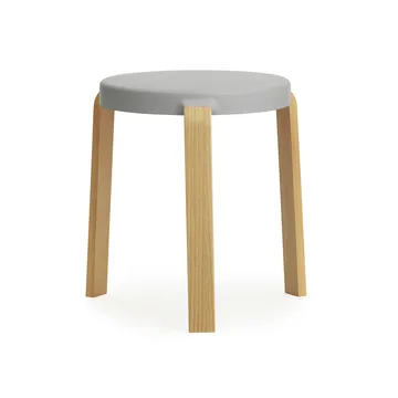 Taboret okrągły Tap - Szaro-dębowy, Ø41x43 cm - Normann Copenhagen