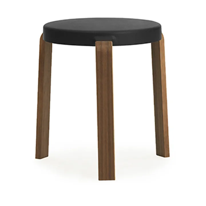 Tap stołek - black, nogi z drewna orzechowego - Normann Copenhagen