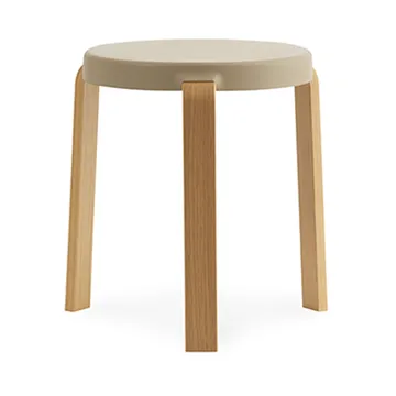 Tap stołek - sand, dębowe nogi - Normann Copenhagen