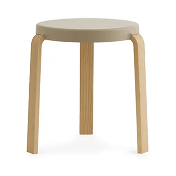 Tap stołek - sand, dębowe nogi - Normann Copenhagen