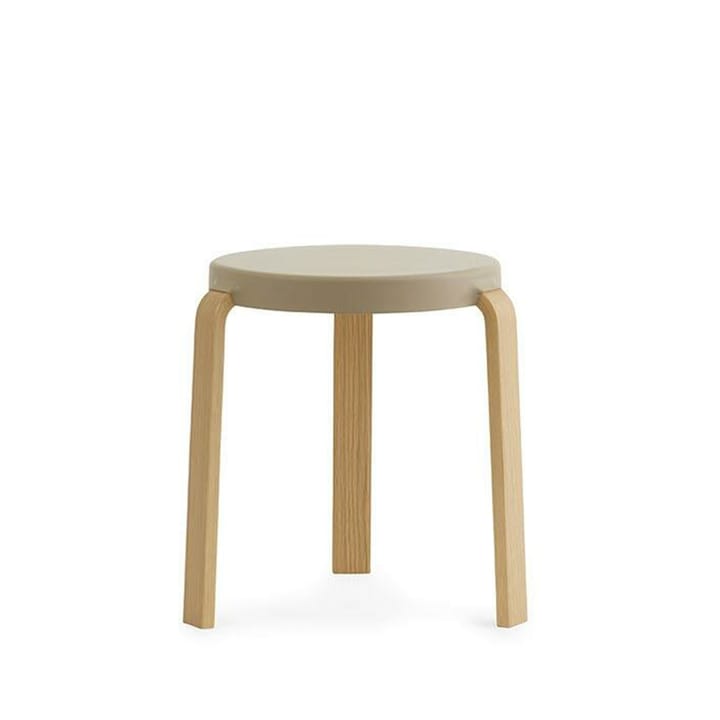 Tap stołek - sand, dębowe nogi - Normann Copenhagen