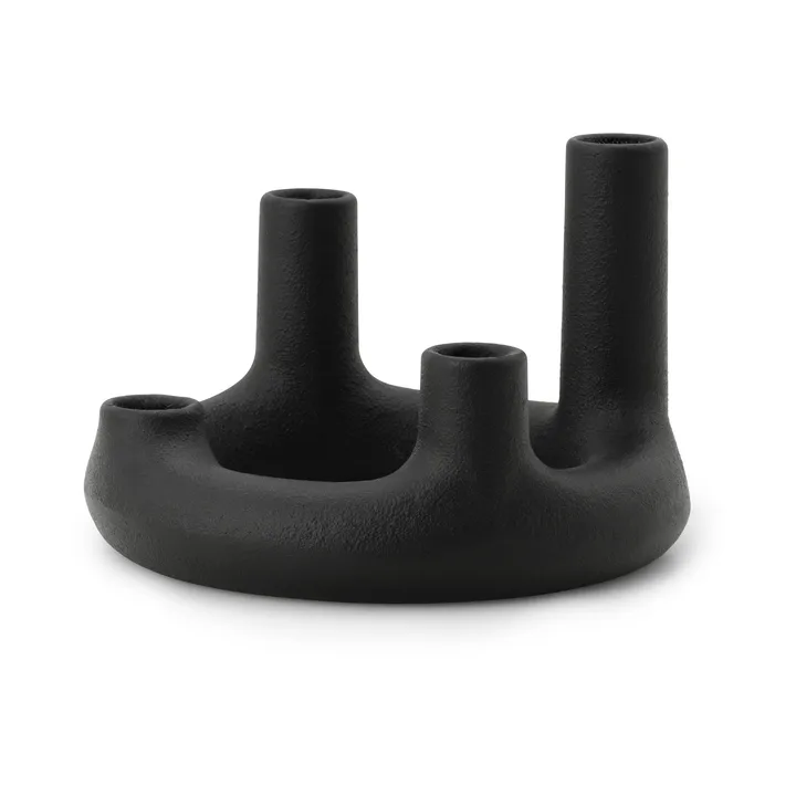 Trin świecznik - Czarny, Ø17,7x11,8 cm - Normann Copenhagen