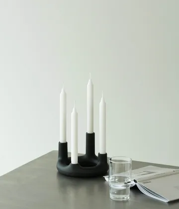 Trin świecznik - Czarny, Ø17,7x11,8 cm - Normann Copenhagen