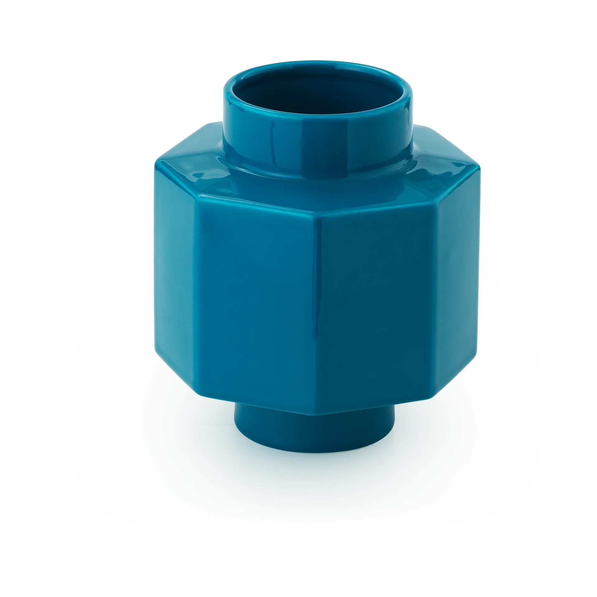 Wazon Deko Object H5, Hexagon, Petrol Blue Normann Copenhagen