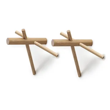 Wieszaki Normann Sticks  - natur 2-pack - Normann Copenhagen