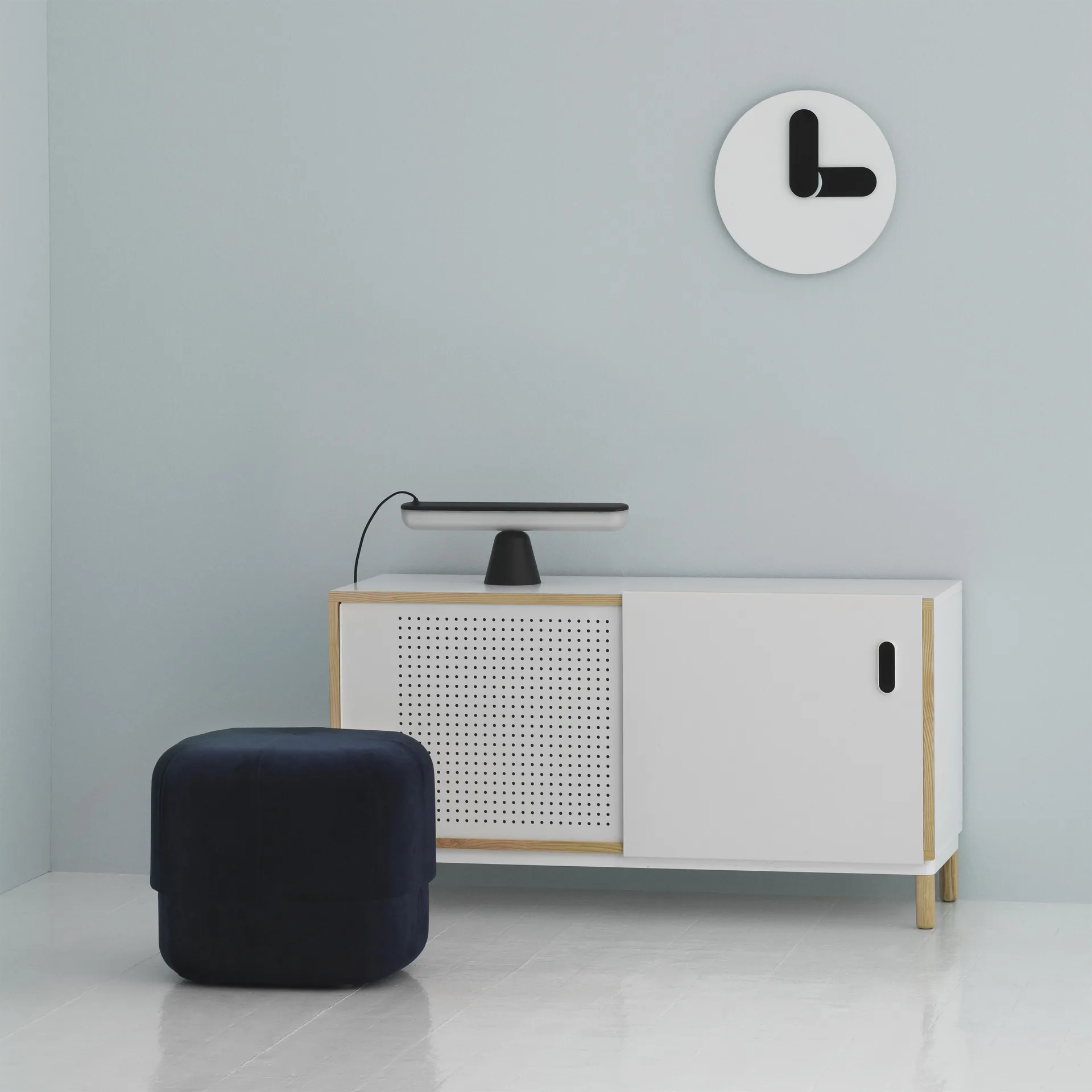 Zegar ścienny Bold, biały Normann Copenhagen