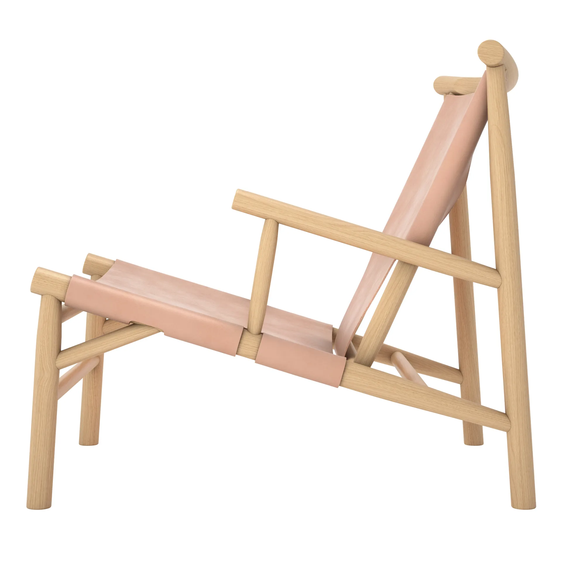 Samurai fotel siedzisko skórzane dąb, Natur NORR11