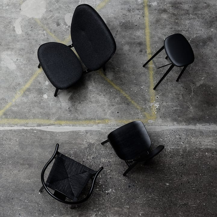 Shanghai krzesło jesion bejcowany na czarno - Czarny - NORR11