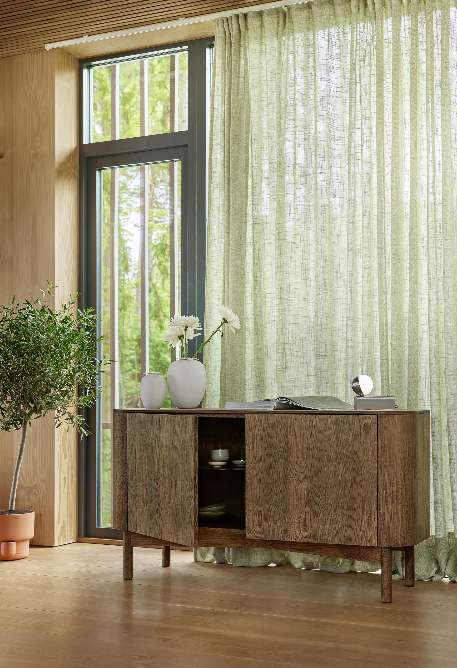 Kredens Loud długi 146 cm, Dąb dymny Northern