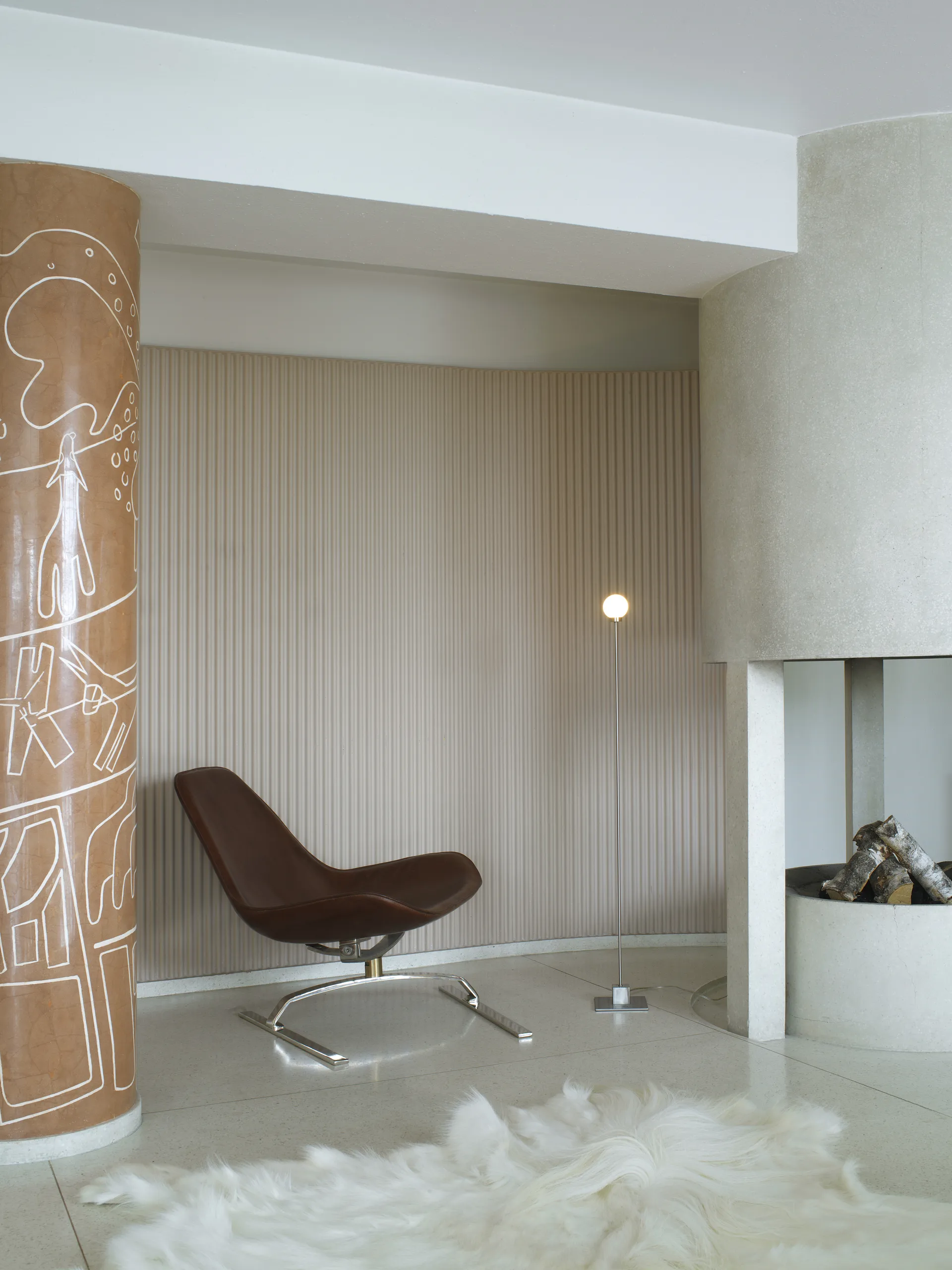 Lampa podłogowa Snowball 117 cm, Steel Northern