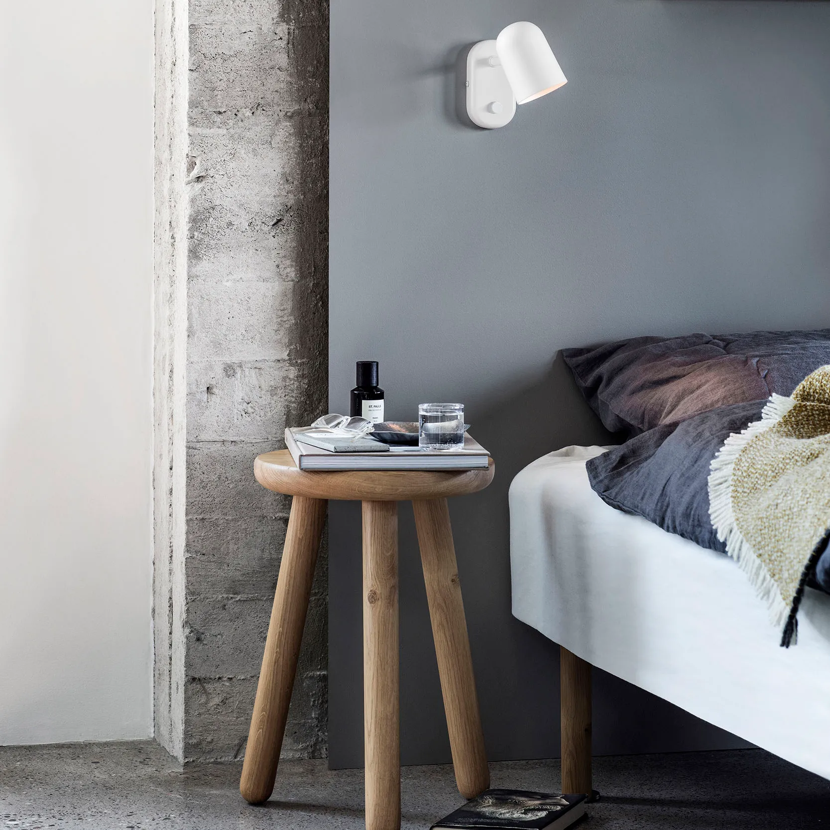 Lampa ścienna Buddy, Biały Northern