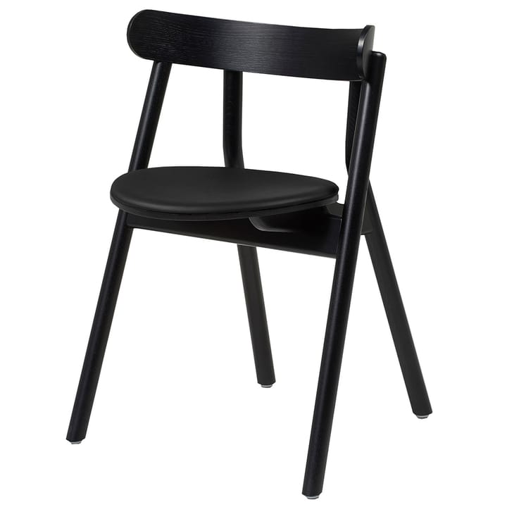Oaki krzesło skórzane siedzisko  - Czarny dąb - Northern