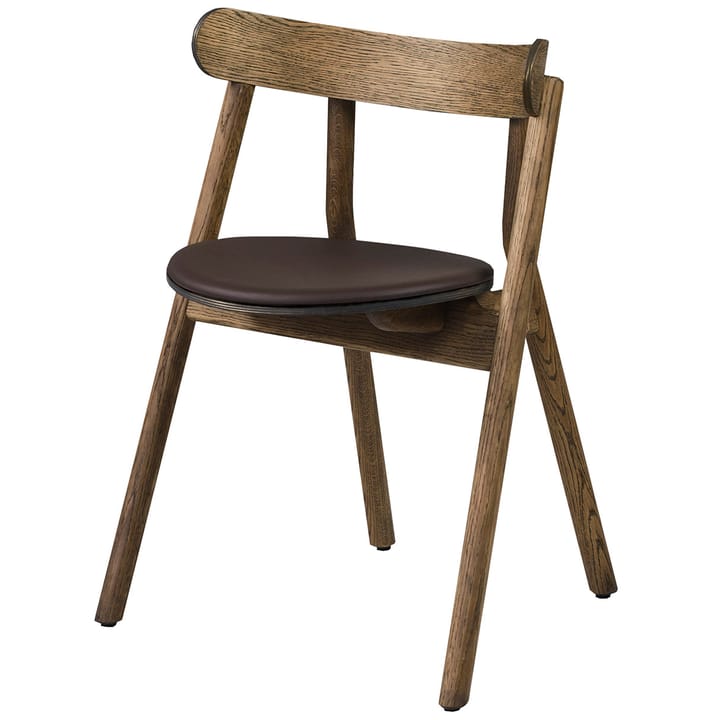 Oaki krzesło skórzane siedzisko  - Dąb wędzony - Northern