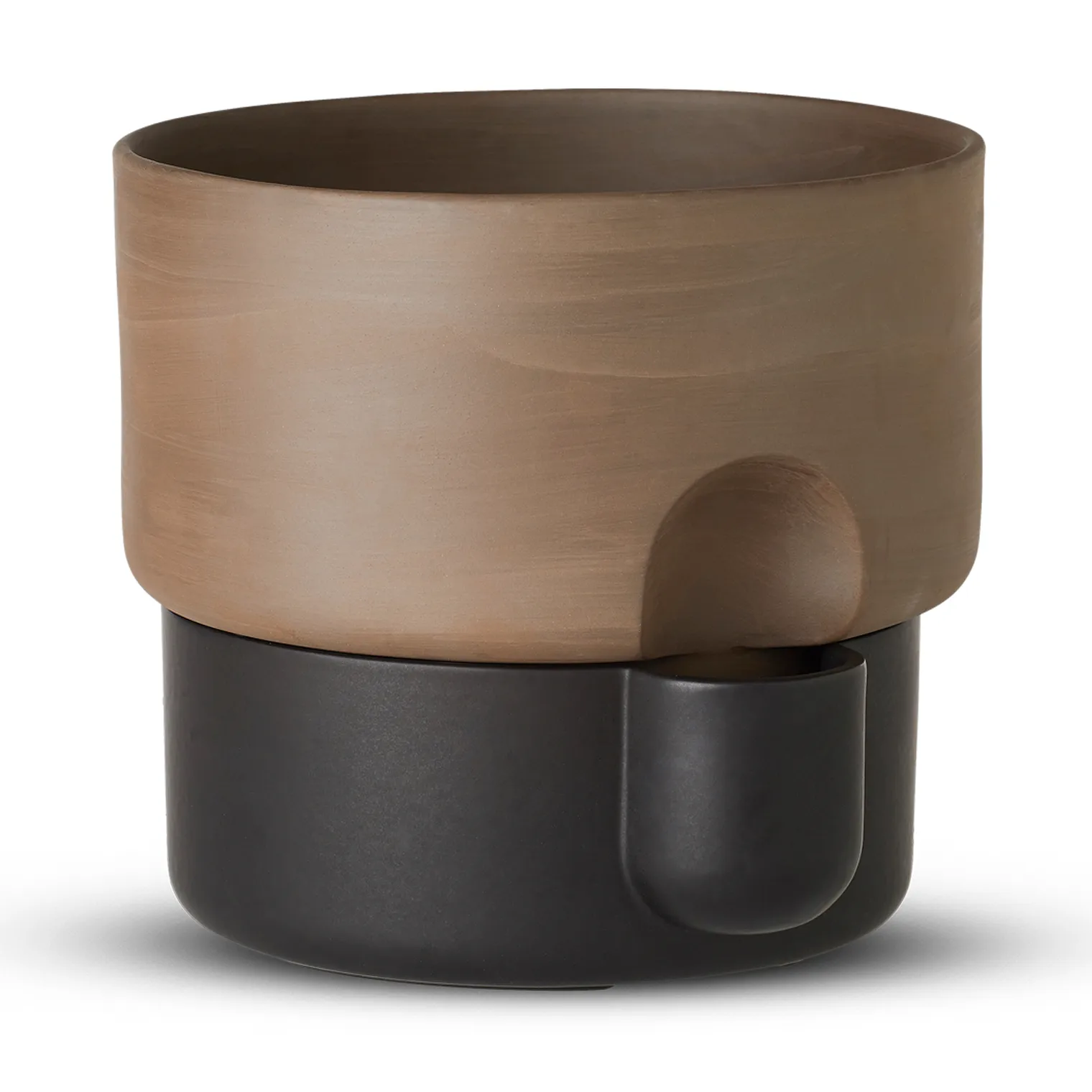 Oasis doniczka samonawadniająca duża Ø27.5 cm, Ciemny brąz Northern