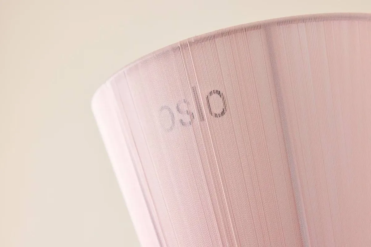 Oslo wood abażur do lampy podłogowej limited edition, Muted pink Northern
