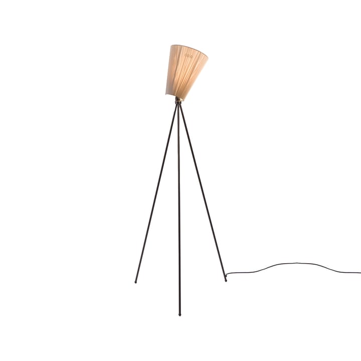 Oslo Wood lampa podłogowa - beżowo, matowa czarny stojak - Northern