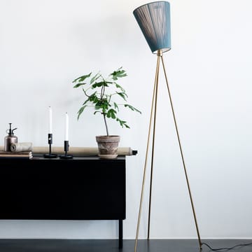 Oslo Wood lampa podłogowa - black, złoty stojak - Northern