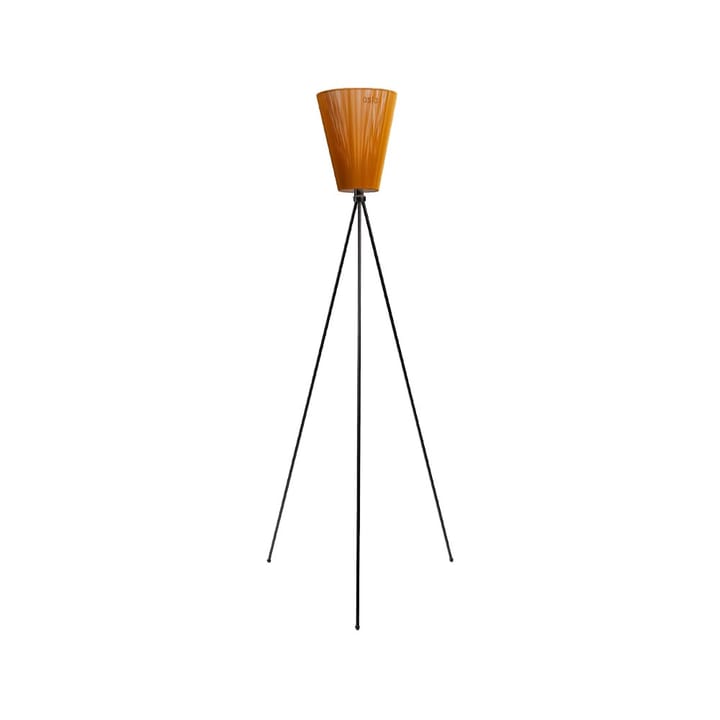 Oslo Wood lampa podłogowa - caramel, matowy czarny stojak - Northern