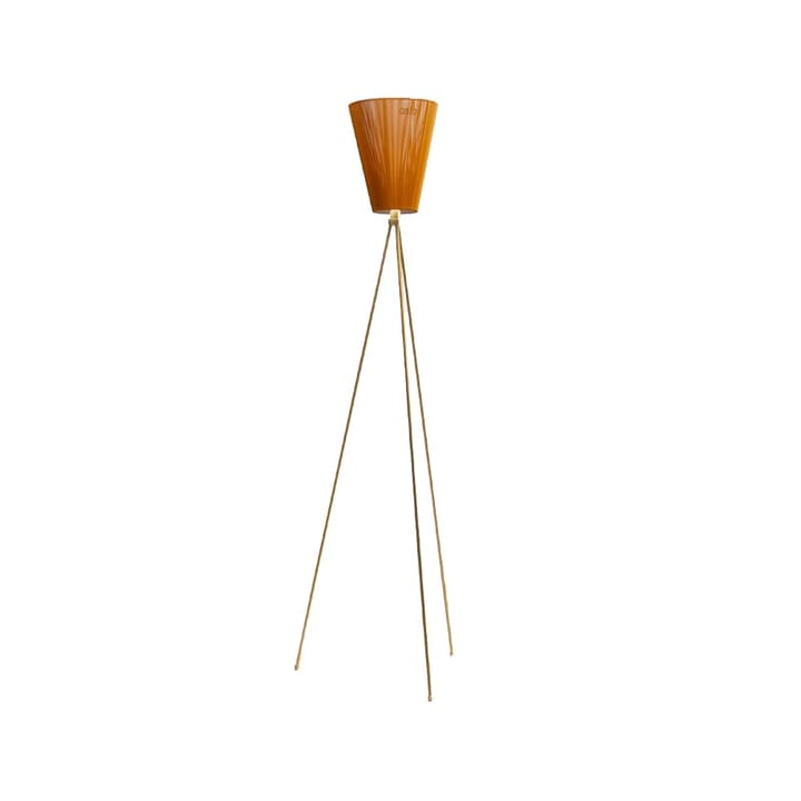 Oslo Wood lampa podłogowa - caramel, złoty stojak - Northern