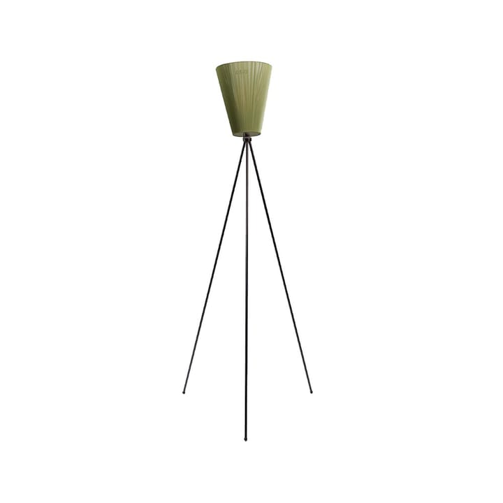 Oslo Wood lampa podłogowa - olive green, matowy czarny stojak - Northern