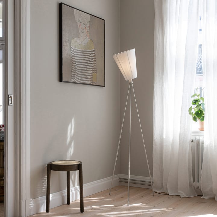 Stojak na lampę podłogow�ą Oslo Wood, Matowa biel Northern