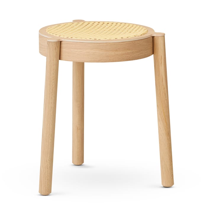 Taboret Pal z siedziskiem rattanowym - Jasny dąb - Northern