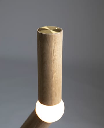 Lampa podłogowa Lightbone o wysokości 124,3 cm - Naturalny dąb - Oblure