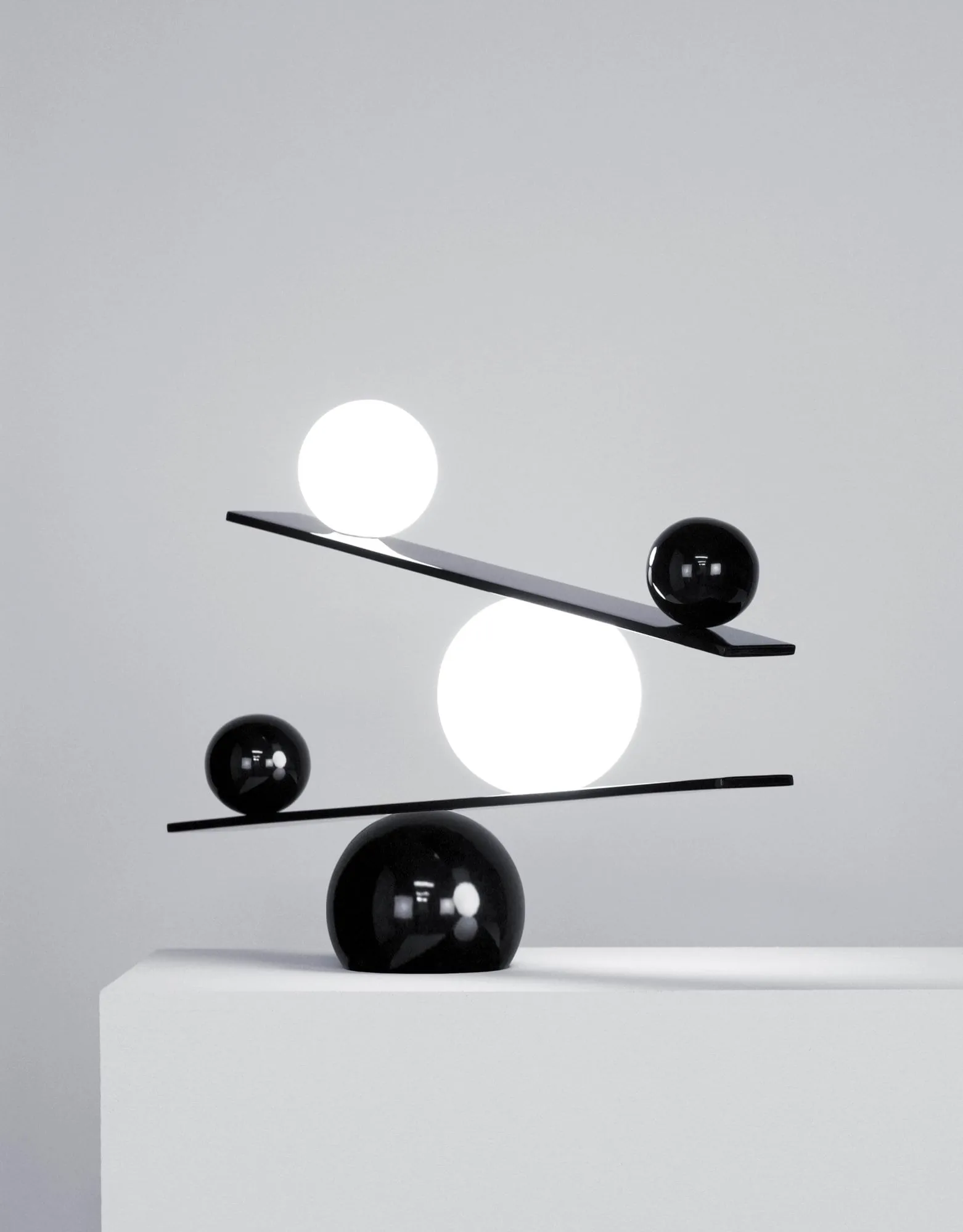 Lampa stołowa Balance, Black, v2 Oblure