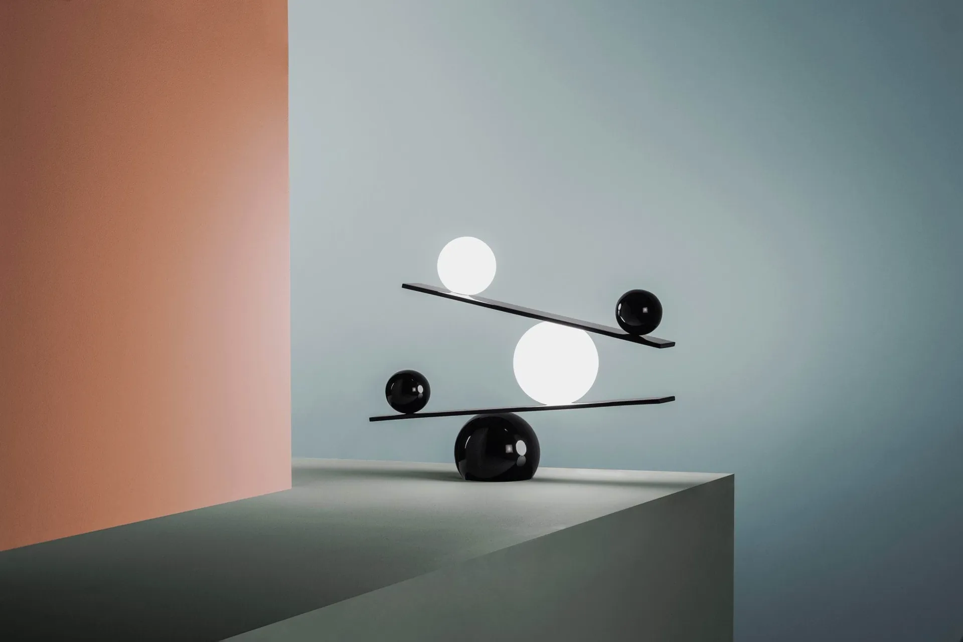 Lampa stołowa Balance, Black, v2 Oblure