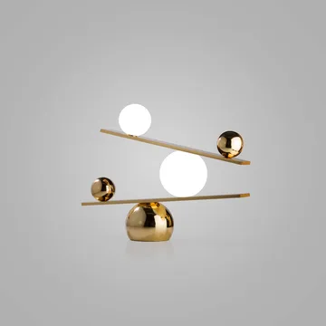 Lampa stołowa Balance - Brass, v2 - Oblure