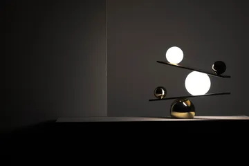 Lampa stołowa Balance - Brass, v2 - Oblure