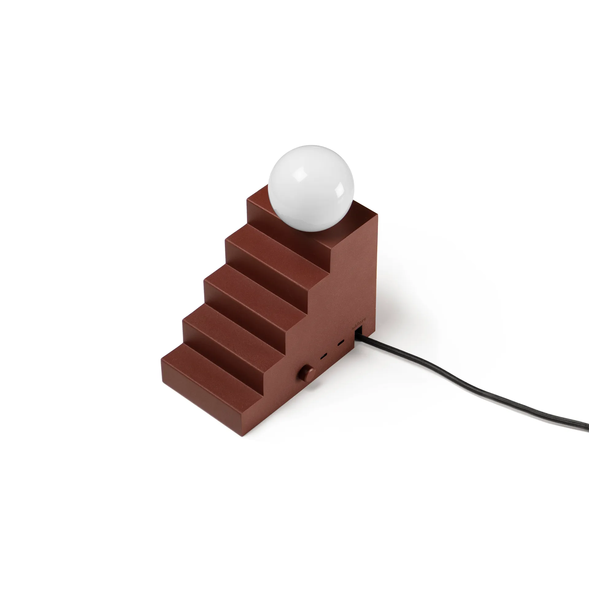 Lampa stołowa Stair, Głęboka czerwień Oblure