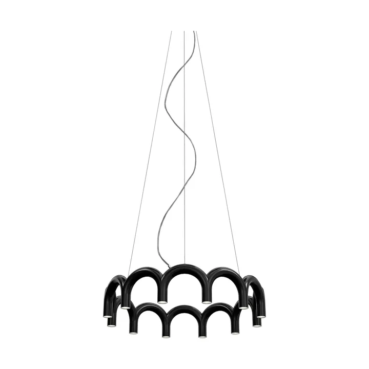 Lampa wisząca Arch Circle - Black, Ø98 cm - Oblure