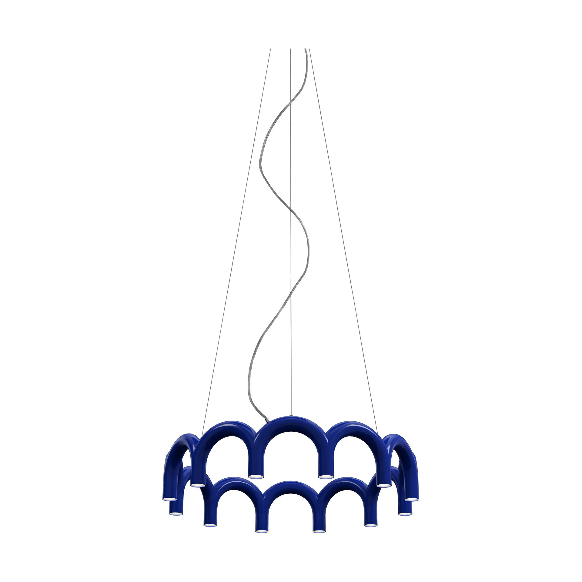 Lampa wisząca Arch Circle, Blue, Ø98 cm Oblure