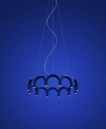 Lampa wisząca Arch Circle - Blue, Ø98 cm - Oblure