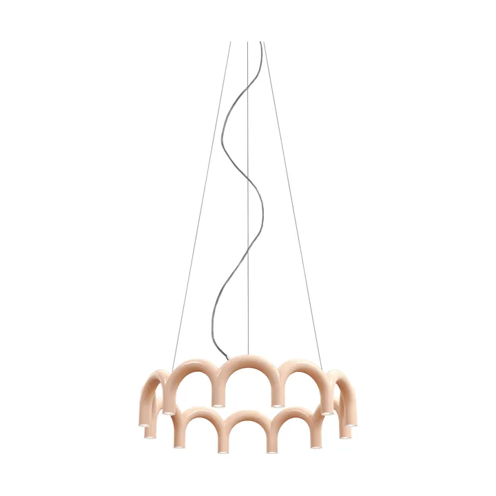 Lampa wisząca Arch Circle - Nude, Ø98 cm - Oblure
