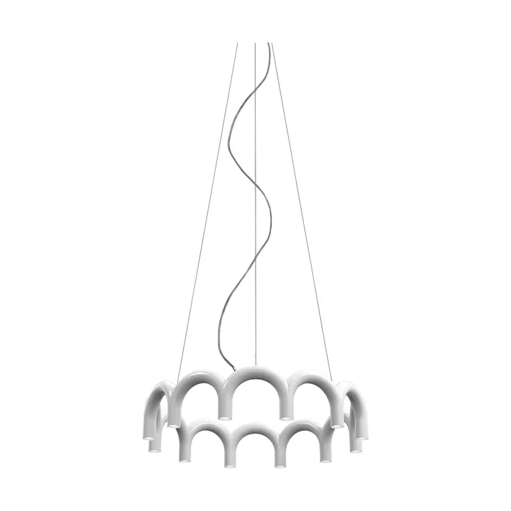 Lampa wisząca Arch Circle - White, Ø98 cm - Oblure