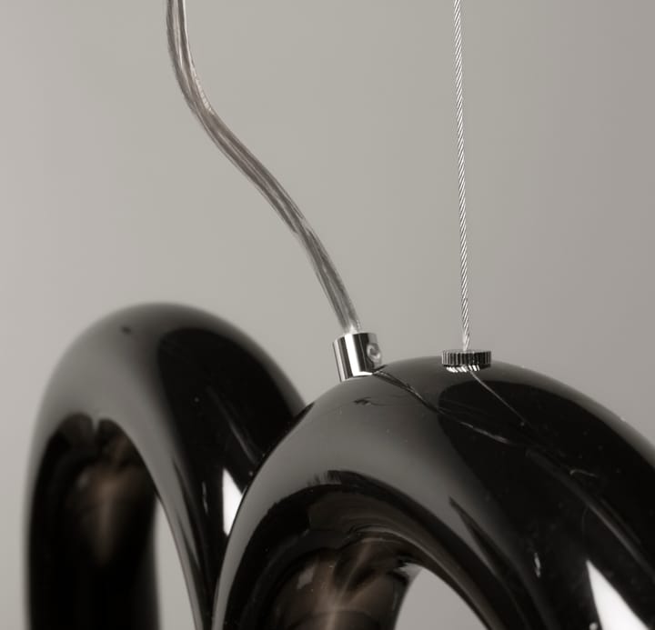 Lampa wisząca Arch o długości 125,6 cm, Czarny Oblure