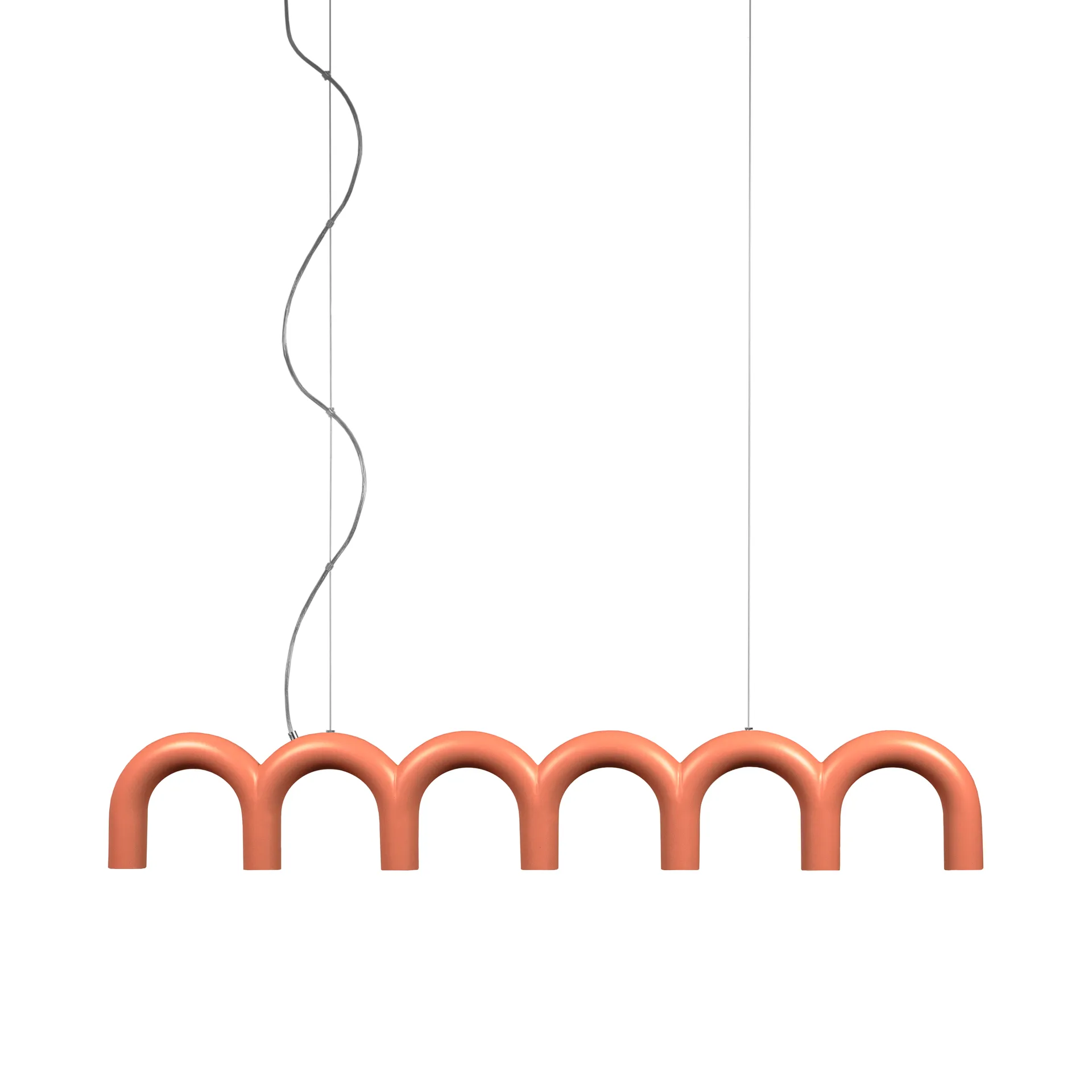 Lampa wisząca Arch o długości 125,6 cm, Nagi Oblure