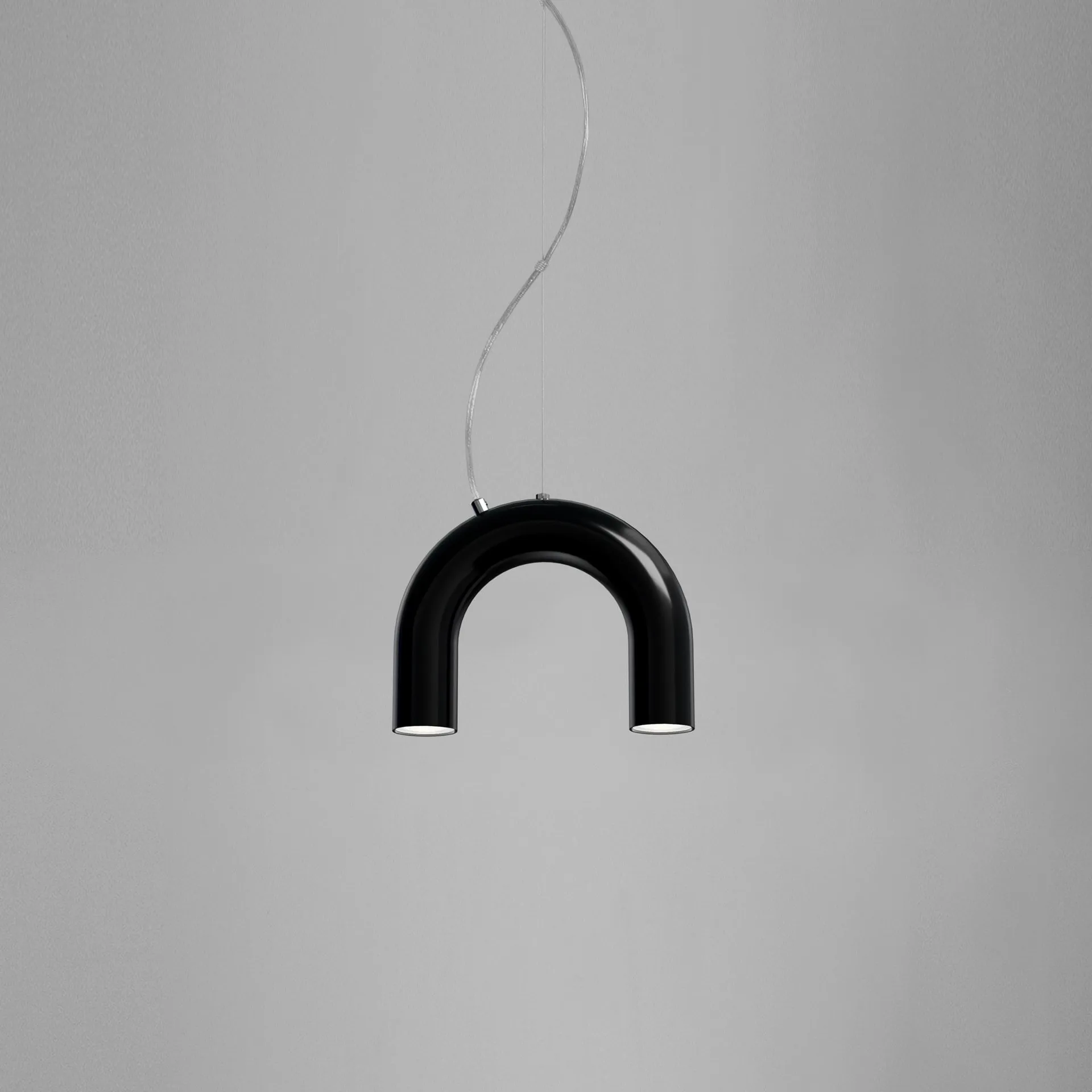 Lampa wisząca Arch Single, Black, 25,5 cm Oblure