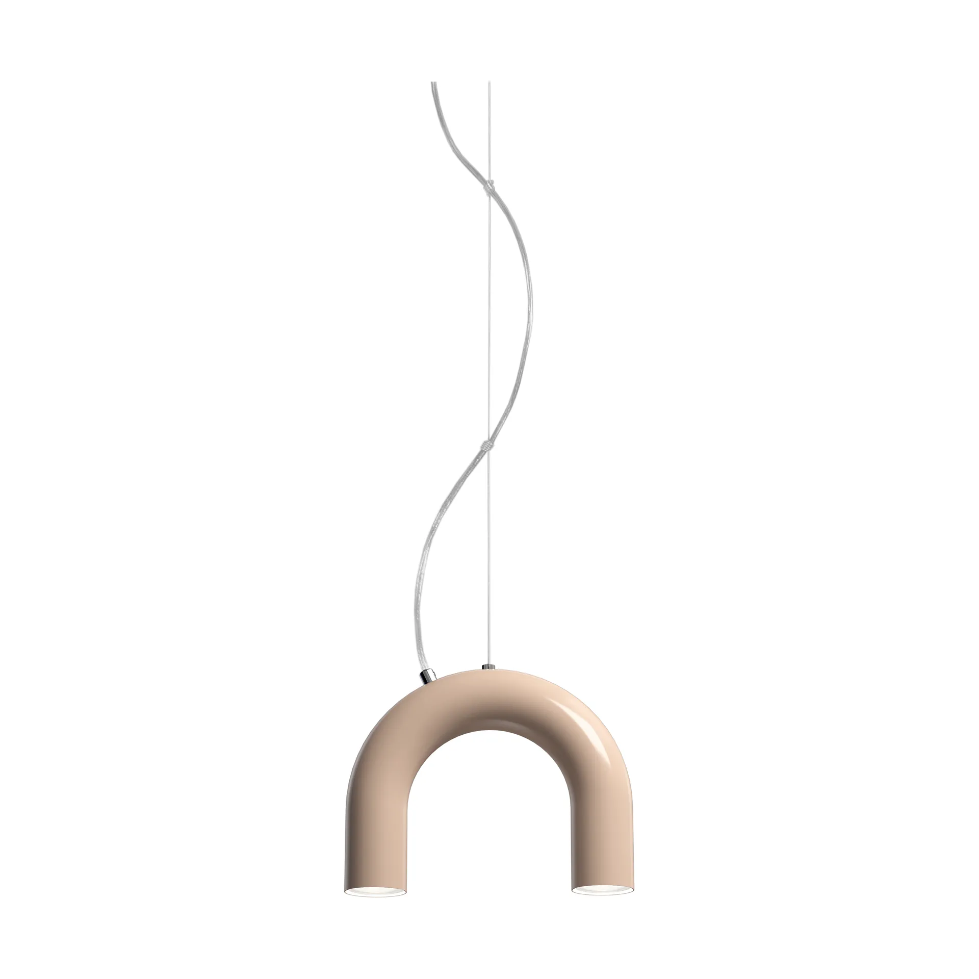 Lampa wisząca Arch Single, Nude, 25,5 cm Oblure