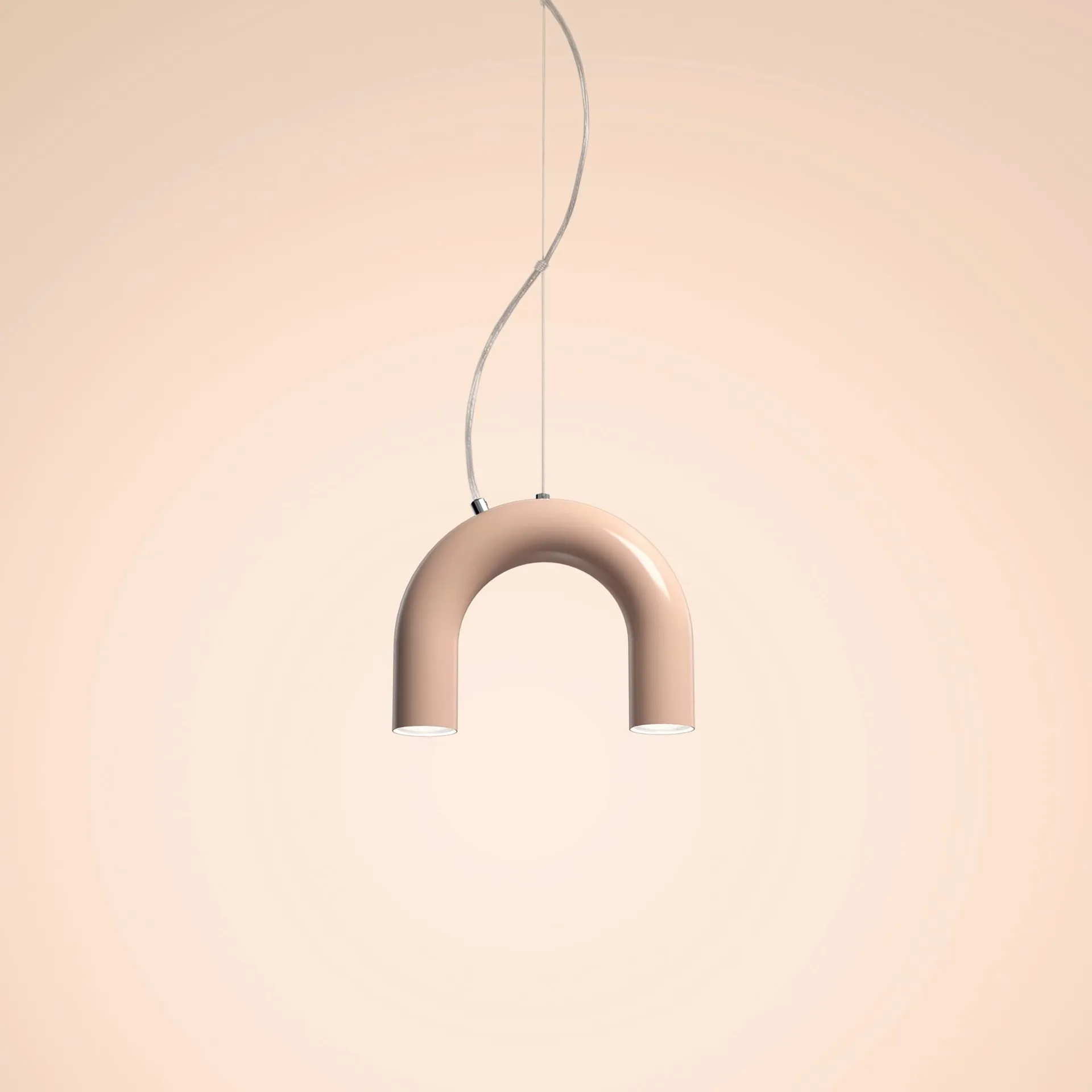 Lampa wisząca Arch Single, Nude, 25,5 cm Oblure