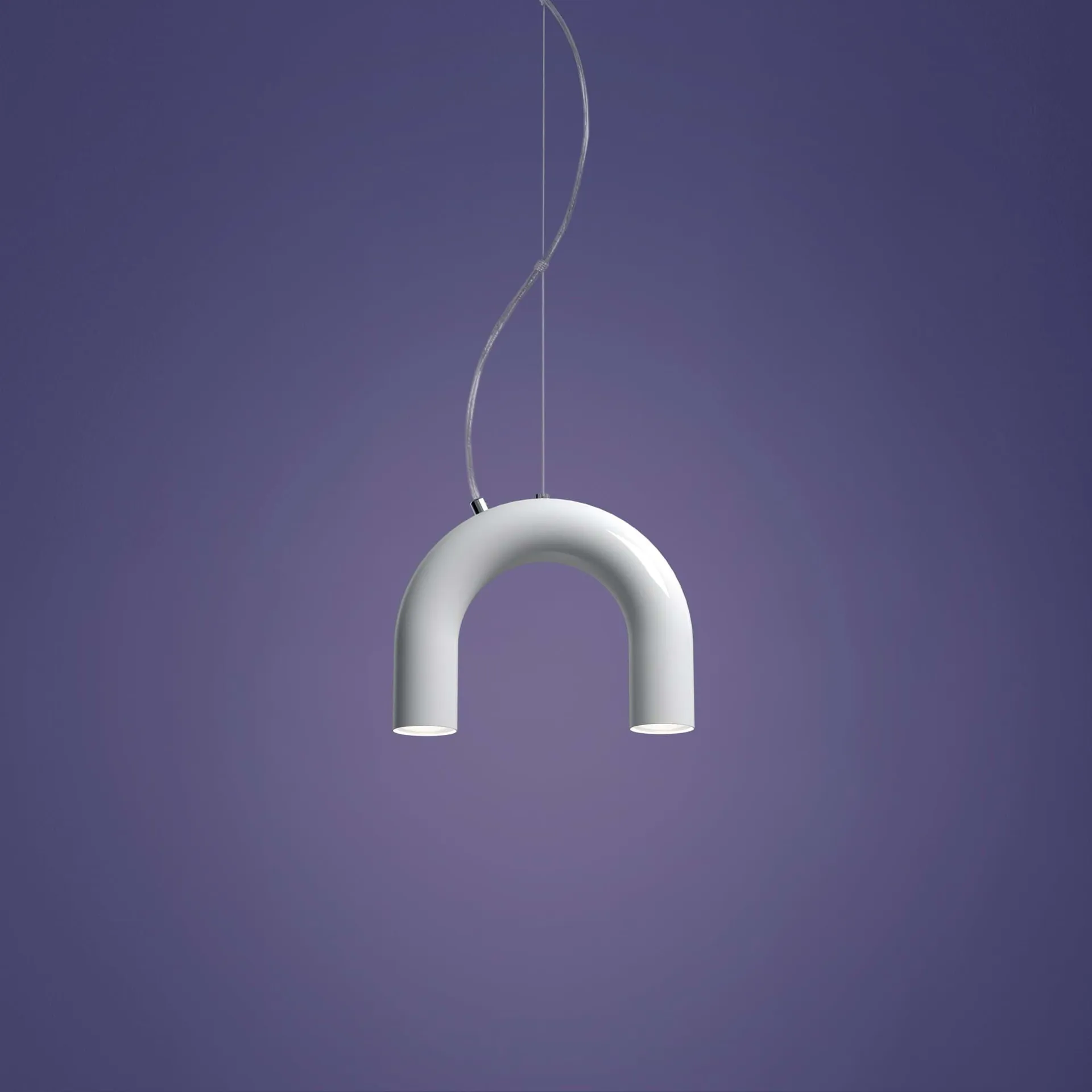 Lampa wisząca Arch Single, White, 25,5 cm Oblure