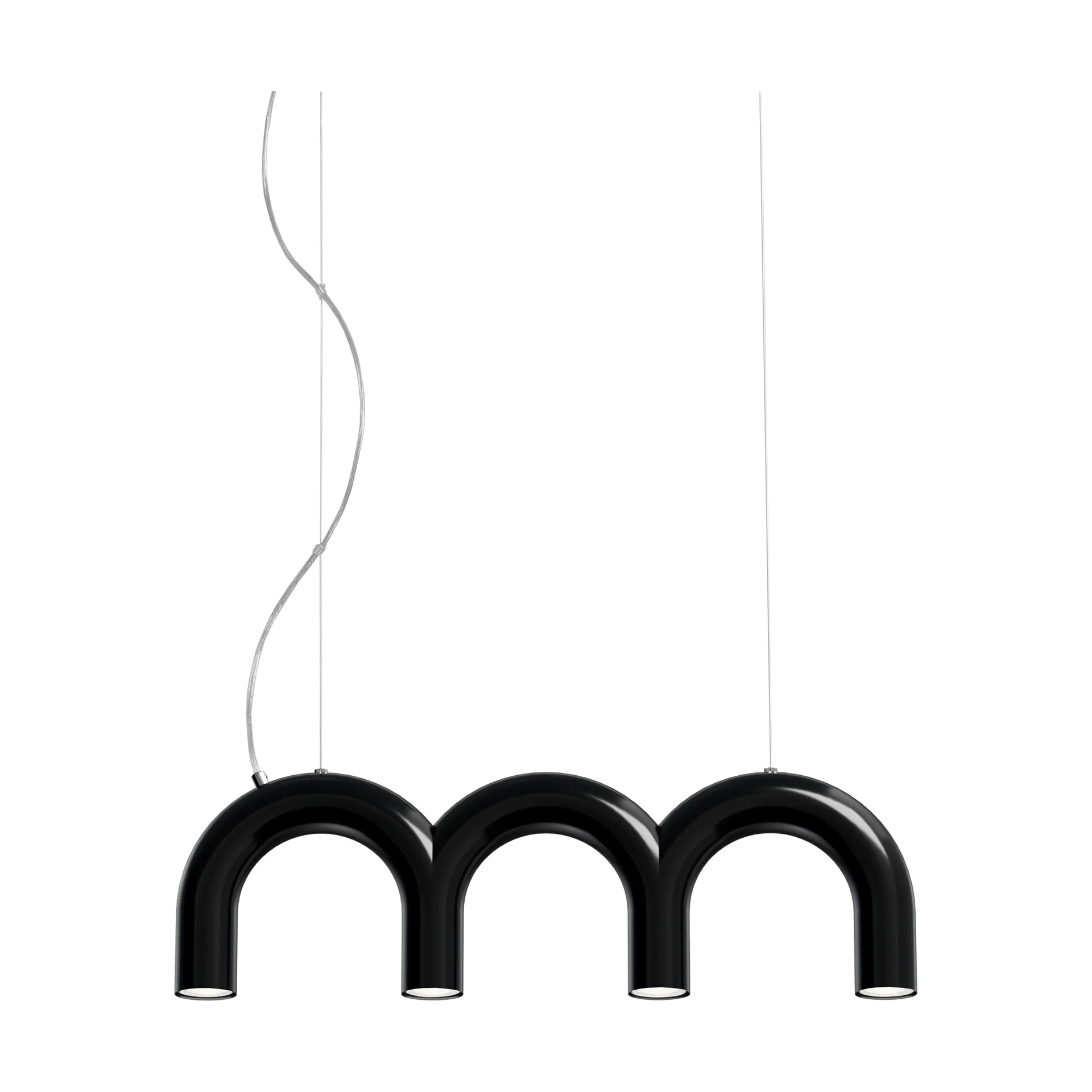 Lampa wisząca Arch Triplette, Black, 65,6 cm Oblure