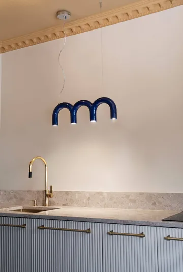 Lampa wisząca Arch Triplette - Blue, 65,6 cm - Oblure