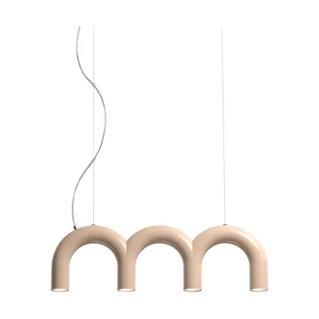 Lampa wisząca Arch Triplette - Nude, 65,6 cm - Oblure