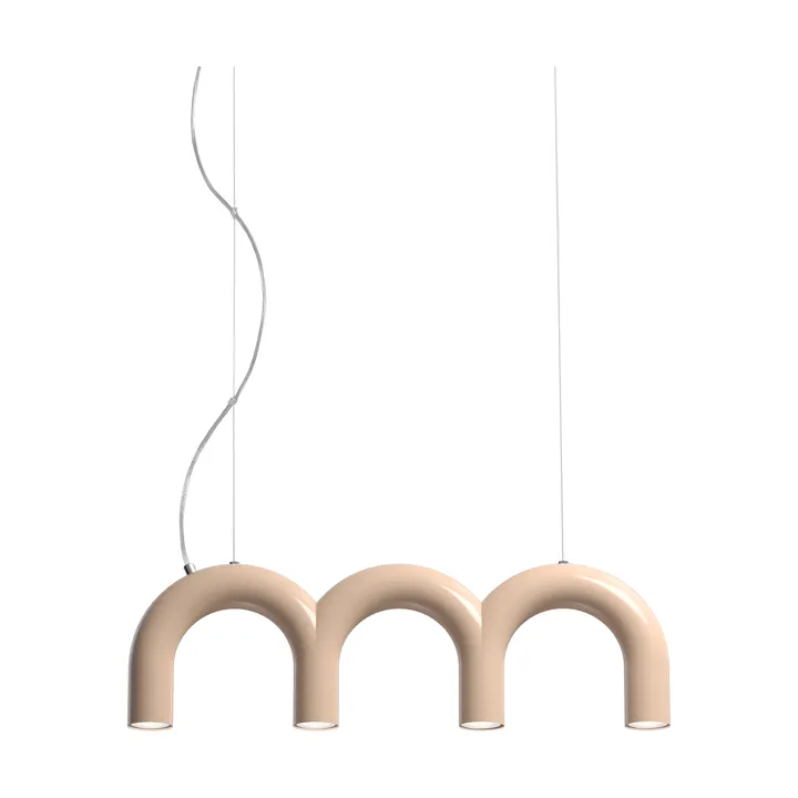 Lampa wisząca Arch Triplette - Nude, 65,6 cm - Oblure