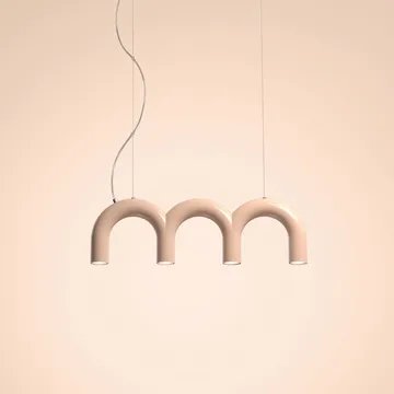 Lampa wisząca Arch Triplette - Nude, 65,6 cm - Oblure